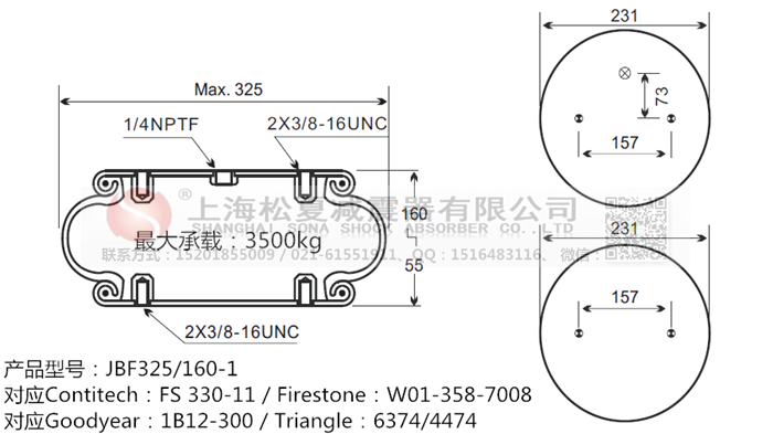 JBF325/160-1橡膠<a href='http://m.crankoutloud.com/' target='_blank'><u>空氣彈簧</u></a>