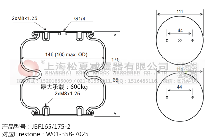JBF165/175-2橡膠<a href='http://m.crankoutloud.com/' target='_blank'><u>空氣彈簧</u></a>