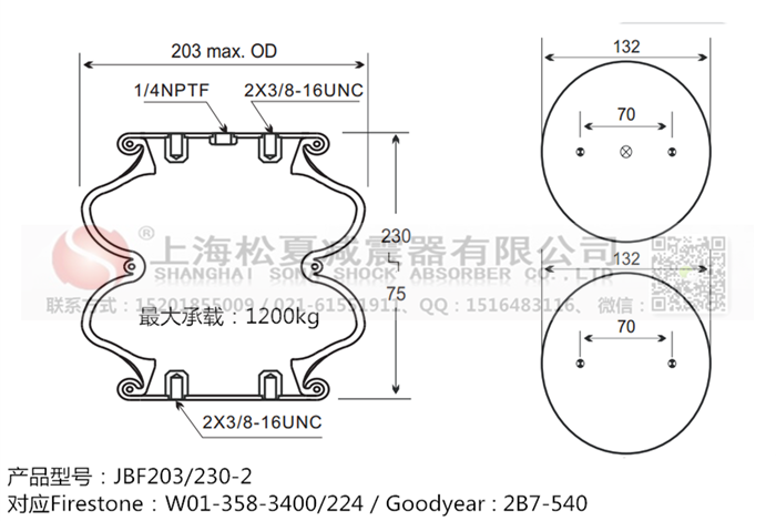 JBF203/230-2橡膠<a href='http://m.crankoutloud.com/' target='_blank'><u>空氣彈簧</u></a>